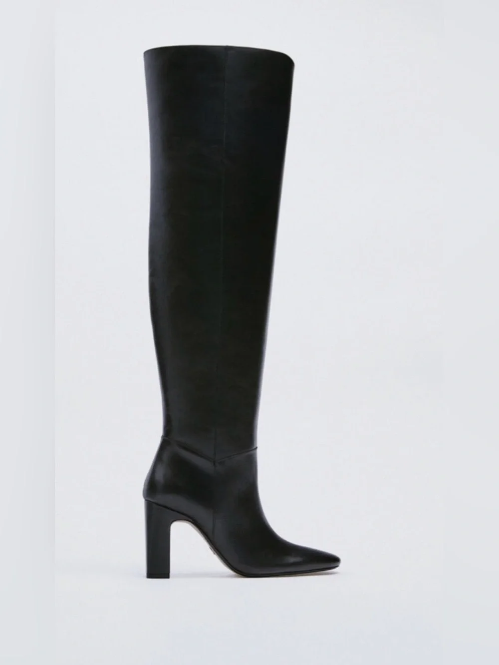 Zara Over The Knee Long Leather Boots